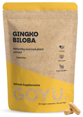 Productafbeelding van Goyu Ginkgo Biloba Capsules - 60 Capsules - Gestandaardiseerd Extract (60 capsules)