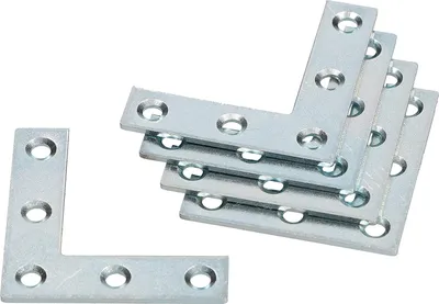 Immagine prodotto di KOTARBAU® Set di 10 staffe angolari 40 x 40 x 10 x 1,5 mm Connettore angolare Staffa angolare Staffa piatta Staffa a L Staffa per mobili per rinforzare finestre Porte Costruzioni in legno