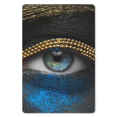 Produktbild von MuchoWow® Mauspad Mousepad Frau - Augen - Make-up - Luxus - Gold 40x60 cm - Mousepads - Maus Mat - Pad - Mausunterlage - Schreibtisch Accesoire