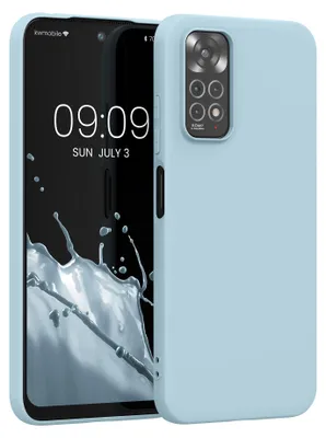 Produktbild von kwmobile Handyhülle für Xiaomi Redmi Note 11 / Note 11S Hülle - TPU Case - Kabelloses Laden - Schutzhülle Cover in Hellblau matt