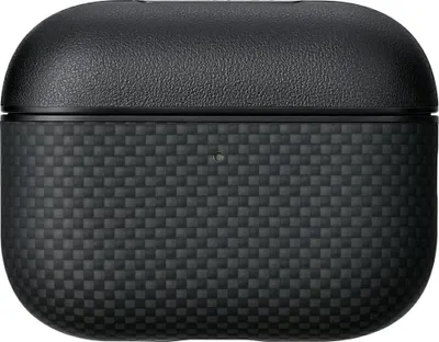 Zdjęcie produktu dla Etui PITAKA Aramid Fiber do AirPods Pro 3 czarno-szary