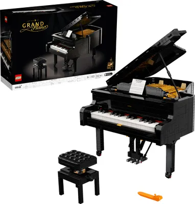 Produktbild von LEGO Ideas Konzertflügel, Bauset für Erwachsene, Ausstellungsstück mit Motor und funktionierenden Tasten, Geschenk für Liebhaber von Musik und Instrumenten, Sammlerstück 21323