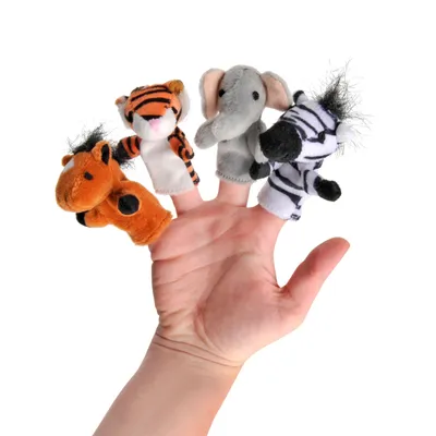 Image de Set de marionnettes à doigt Goki Animaux sauvages