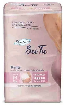 Immagine prodotto di Serenity Pants Pannolone A Mutandina Seitu Discreet Taglia Medium 9 Pezzi