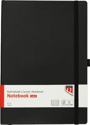 Image de Carnet Quantore A4, lignes souples, 192 pages, 80 g, noir