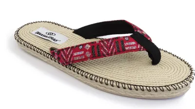 Produktbild von BRASILERAS Damen Sandalen mit rutschfester Sohle bequem schuhe strand/schwimmbad/stadt rot 37 EU - UBSP500