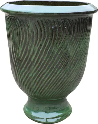 Zdjęcie produktu dla Doniczka ceramiczna Provencelia MORGANE Tropikalna zieleń, Ø32 cm x H39 cm, mrozoodporna