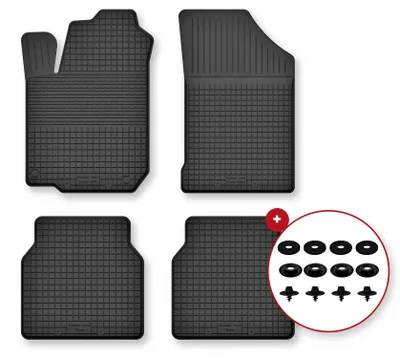 Produktbild von Gummi-Fußmatten für Volkswagen Golf III 1993-2002 (Cabrio/Schrägheck/Kombi) – 4-tlg, Schwarz, Semi-Universal, angepasst – Wielganizator Semi-Universal
