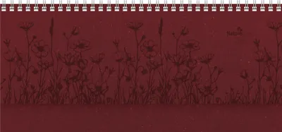 Produktbild von Tisch-Querkalender Nature Line Flower 2026 - Tisch-Kalender - Büro-Kalender quer 29,7x13,5 cm - 1 Woche 2 Seiten - Umwelt-Kalender - mit Hardcover