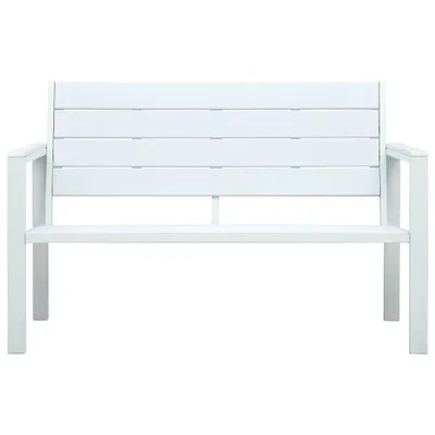 Immagine prodotto di Panchina da giardino 120 cm HDPE bianco effetto legno