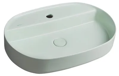 Produktbild von INFINITY OVAL Aufsatzwaschbecken, 60x40cm, Grün Mint