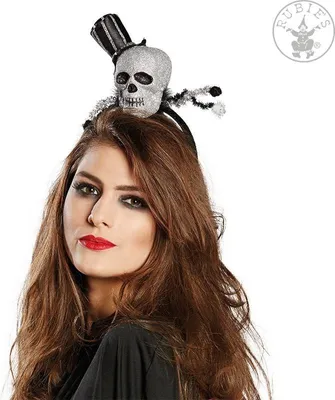 Produktbild von RUBIE'S Crazy Totenkopf Haarreif, Größe STD, Farbe original