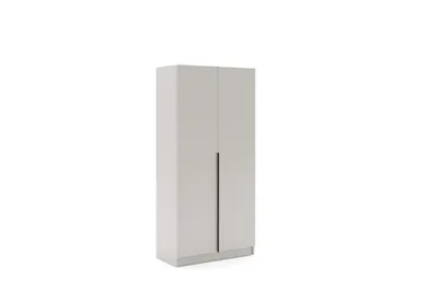 Zdjęcie produktu dla Szafa Riva kaszmir z lustrem wewnątrz szafy - 100 x 42 x 215 cm