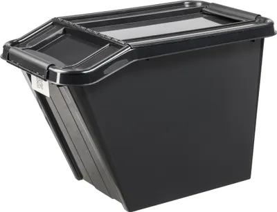 Produktbild von plast team Aufbewahrungsbox PROBOX SLANTED 58 Liter schwarz