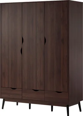 Produktbild von home24 Drehtürenschrank mit 3 Türen - Walnuss Nachbildung