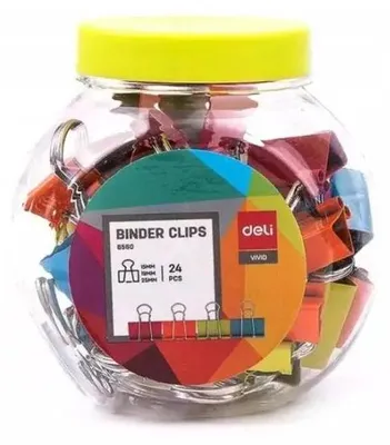 Obrázok produktu pre Kancelárske sponky Deli, 24 ks, 15 mm, 19 mm, 25 mm