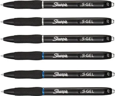 Obrázek produktu pro Gelové pero Sharpie 3xčerné + 3xmodré 0,7 S-GEL