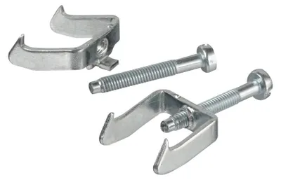 Produktbild von Satz mit 2 ovalen Befestigungsklauen, SCHNEIDER ELECTRIC, Aluminium
