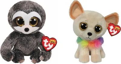 Immagine prodotto di Ty - Peluche - Beanie Boo's - Dangler Sloth e Chewey Chihuahua