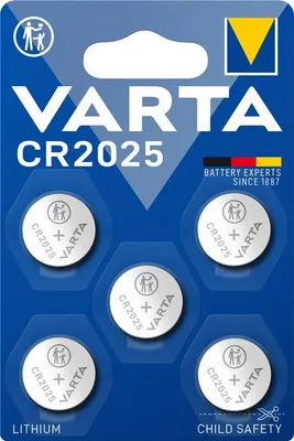 Obrázek produktu pro 10x Varta 49611 Professional Electronics CR2025 (6025) baterie, 5 ks v blistru - Lithiový knoflíkový článek, 3 V