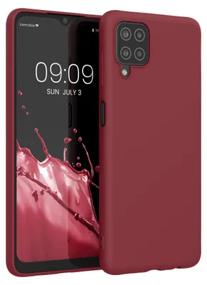 Produktbild von kwmobile Handyhülle für Samsung Galaxy A12 Hülle - TPU Case - Kabelloses Laden - Schutzhülle Cover in Rhabarber Rot
