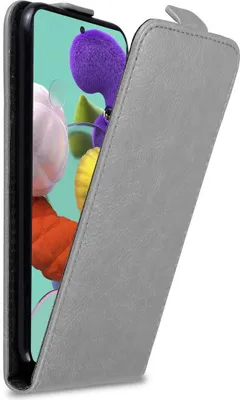 Produktbild von Cadorabo Hülle für Samsung Galaxy A51 4G / M40s Schutz Hülle in Grau Flip Etui Handyhülle Case Cover