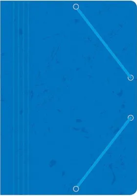 Produktbild von Interdruk Dokumentenmappe mit Gummiband blau Prespankarton