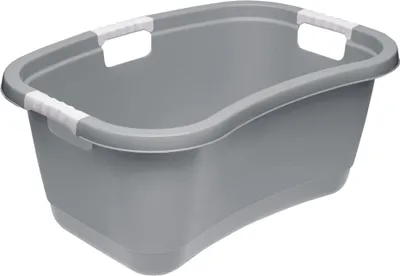 Image de keeeper Bac à linge "janne", ergonomique, gris nordique Bac à linge stable en forme de rein, avec poignées souples, grand - 1 pièce (1078313000000)