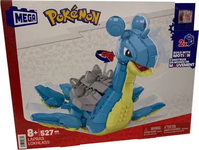 The image shows the packaging of a MEGA Pokémon Lapras building set.