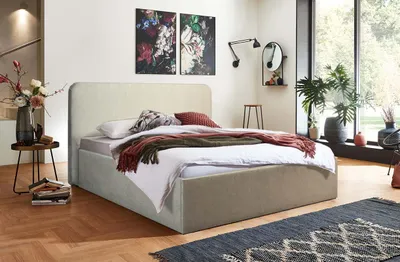 Produktbild von Polsterbett Mailand Beige 120 x 200 x 40 cm Stauraum ohne hydraulische Funktion Mit hochwertiger Matratze H3 (bis 120 kg) und Lattenrost