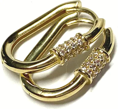 Produktbild von Ohrring 333/- Gelbgold GG Zirkonia poliert Creole Scharniercreole oval