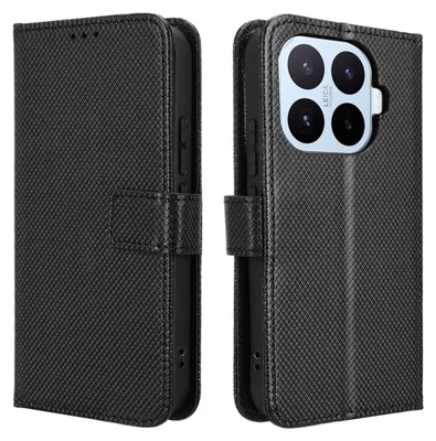 Obrázok produktu pre Puzdro na mobil Xiaomi 17T, typu "flip" s peňaženkou, z umelého koženého materiálu, s dizajnom s diamantmi, čierna farba