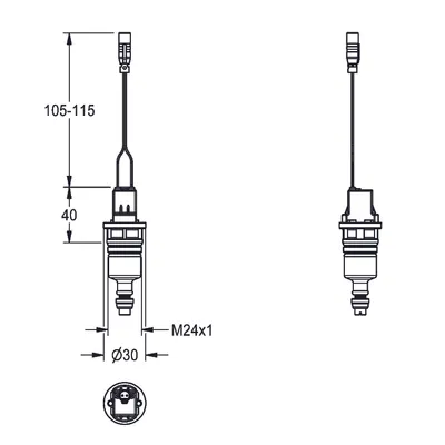 Produktbild von KWC AR Magnet-Selbstschlussventilkartusche, PROTRONIC, 6 VDC, 2000104468