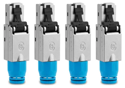 Produktbild von Netzwerkstecker RJ45 Stecker Cat8 CAT8.1 4x Steckverbinder werkzeuglos geschirmt
