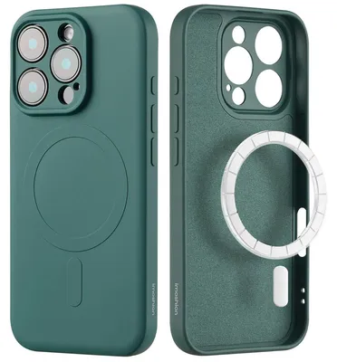 Imagen del producto de Funda de Colores con MagSafe para Apple iPhone 16 Pro - Verde oscuro