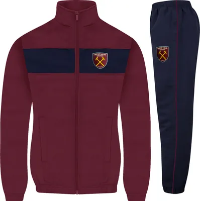 Produktbild von West Ham United FC - Trainingsanzug für Jungen GF976 (152-158) (Marine/Rotwein)