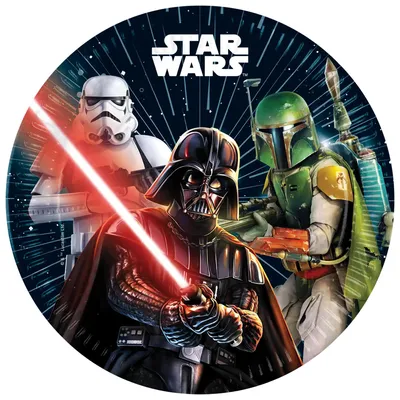 Produktbild von STAR WARS Pappteller, 23 cm, 8 Stück