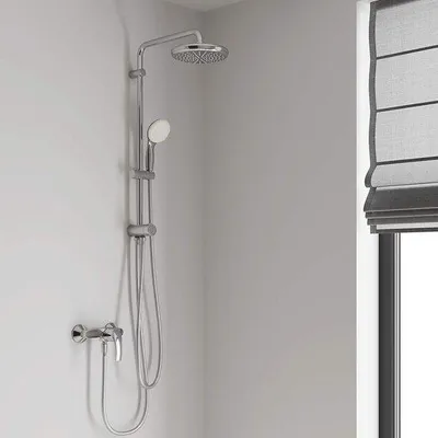 Obrázek produktu pro Sprchový systém Flex s nástěnnou montáží – design – dešťová sprcha bez sprchové baterie