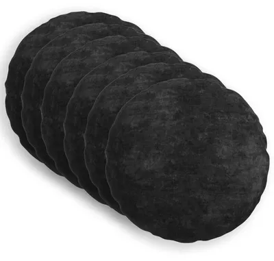 Obrázok produktu pre vidaXL Vankúšový poťah, 6 ks, HEERLEN, antracitová farba, priemer 60 cm, materiál: chenille