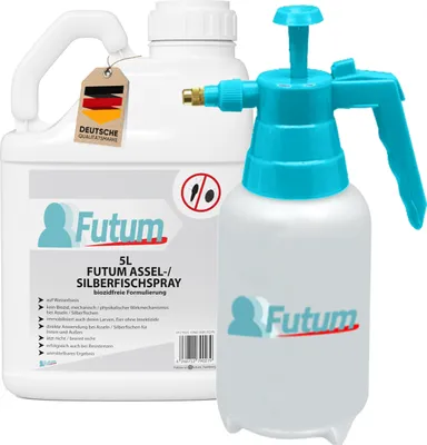Produktbild von FUTUM 5L+2L Sprüher Silberfische Spray Mittel gegen Silberfischchen Köder Falle Silberfisch Abwehr