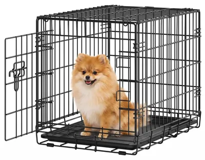 Produktbild von Feandrea Hundebox, Faltbar, 1 Tür, Metall – Größe L 61 x B 44 x H 51 cm