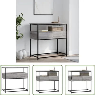 Produktbild von The Living Store Konsolentisch Grau Sonoma 75x40x75 cm Holzwerkstoff