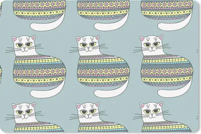 Produktbild von MuchoWow® Mauspad Mousepad Mädchen - Katzen - Pullover - Schnittmuster - Mädchen - Kinder - Mädchen 27x18 cm - Mousepads - Maus Mat - Pad - Mausunterlage - Büroartikel - Desk Matten
