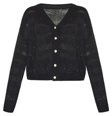 Produktbild von EVERA Damen Cardigan - Schwarz Mehrfarbig EVERA Damen Cardigan - Schwarz Mehrfarbig, M/L