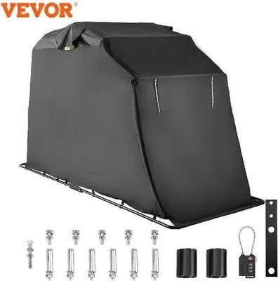 Image de Abri imperméable pour vélos - Métal - Noir - 270 x 160 cm