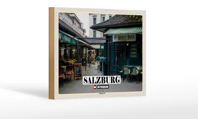 Produktbild von Holzschild Reise Salzburg Österreich Andräviertel 18x12 cm