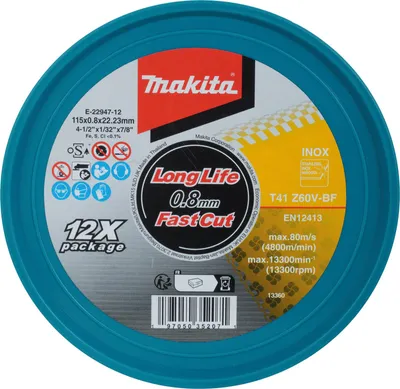 Produktbild von Makita Trennscheibe 115x0,8 mm INOX - E-22947-12