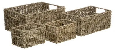 Zdjęcie produktu dla 4 kosze "Korbmacherei" wykonane z trzciny