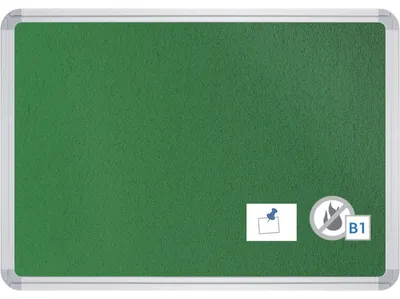 Produktbild von Pinntafel Filz schwer entflammbar B1500xH1200xT22mm grün
