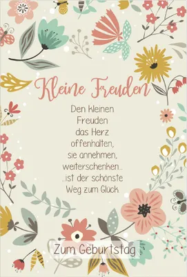 Produktbild von SUSY CARD Geburtstagskarte Lyrics "Kleine Freuden"